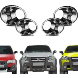 Kit Aro Grade Farol Milha PALIO STRADA LOCKER 08 a 12 Cromad Kit Aro Grade Farol Milha PALIO STRADA LOCKER 08 a 12 Cromad