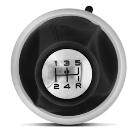 Kit Coifa Aro Preto Bola Câmbio Cromada C3 03 AT