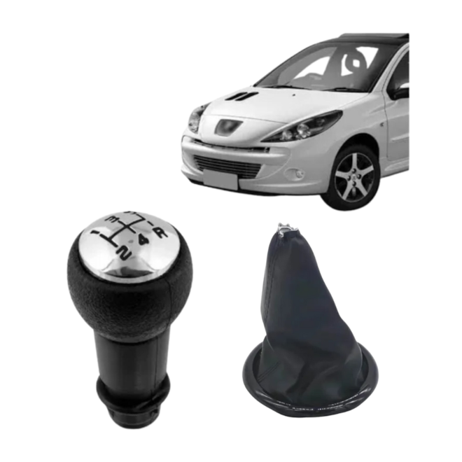 Kit Coifa Aro Preto Bola Cambio Cromada C3 2003 Ate 2012