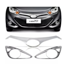 Kit Crom HB20 12/15 C/ Milha+ Apliq Placa Pto Kit Crom HB20 12/15 C/ Milha+ Apliq Placa Pto