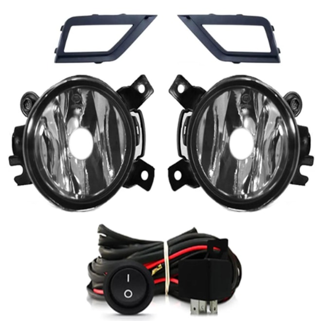 KIT FAROL DE MILHA SAVEIRO G7 / GOL G8 2019 / 2022 - COM CHICOTE E BOTÃO UNIVERSAL
