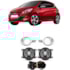 Kit Farol Milha 208 2013 a 2016 Aro Cromado Chicote Botão Universal