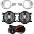 Kit Farol Milha 208 2013 a 2016 Aro Cromado Chicote Botão Universal