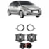 Kit Farol Milha 208 2013 a 2016 Aro Preto Brilhante Chicote Botão Universal