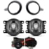 Kit Farol Milha 208 2013 a 2016 Aro Preto Brilhante Chicote Botão Universal