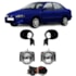 Kit Farol Milha BRAVA MAREA 1999 a 2006 Preto Chicote Botão Universal