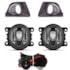 Kit Farol Milha ECOSPORT 2013 a 2017 Aro Cinza Freestly Chicote Botão Universal
