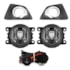 Kit Farol Milha ECOSPORT 2013 a 2017 Aro Cromado Chicote Botão Universal