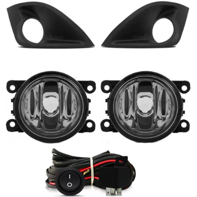 Kit Farol Milha FIeSTA 20112014 Chicote Botão Universal