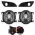 Kit Farol Milha FIESTA 2014 a 2017 Aro Cinza Chicote Botão Universal