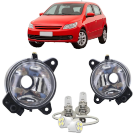 Kit Farol Milha GOL G5 2009 a 2012 Com Lâmpada