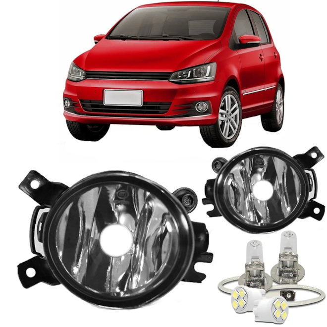 Kit Farol Milha GOL G7 2016 a 2019 Com Lâmpada Kit Farol Milha GOL G7 2016 a 2019 Com Lâmpada