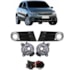 Kit Farol Milha GOL SAVEIRO VOYAGE G5 2008 a 2016 Aro Cromado Chicote Botão Universal
