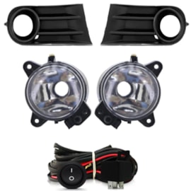 Kit Farol Milha GOL SAVEIRO VOYAGE G5 2008 a 2016 Chicote Botão Universal