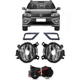 Kit Farol Milha GOL VOYAGE G8 SAVEIRO G7 17 a 22 Preto sem Lâmpada