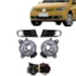Kit Farol Milha GOL VOYAGE SAVEIRO G5 Aro Cromado Com Lâmpada