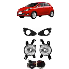 Kit Farol Milha HB20 2012 a 2015 Chicote Botão Universal Kit Farol Milha HB20 2012 a 2015 Chicote Botão Universal
