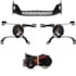 Kit Farol Milha HB20 2016 a 2019 Aro Cromado Chicote Botão Universal