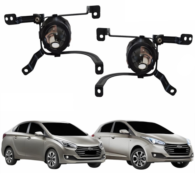 Kit Farol Milha HB20 2016 a 2019 Sem Lâmpada Kit Farol Milha HB20 2016 a 2019 Sem Lâmpada