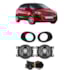 Kit Farol Milha KA 2015 a 2018 Chicote Botão Universal