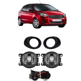 Kit Farol Milha KA 2015 a 2018 Chicote Botão Universal Kit Farol Milha KA 2015 a 2018 Chicote Botão Universal