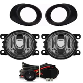 Kit Farol Milha Ka 2015 a 2018 Preto Com Lâmpada Kit Farol Milha Ka 2015 a 2018 Preto Com Lâmpada
