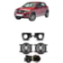 Kit Farol Milha KWID 20172022 Chicote Botão Universal