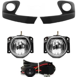 Kit Farol Milha Mobi 2017 a 2020 Preto Com Lâmpada
