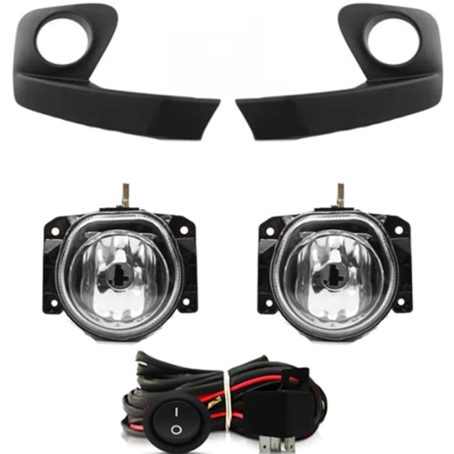 Kit Farol Milha MOBI 2017 a 2020 Preto Com Lâmpada Kit Farol Milha MOBI 2017 a 2020 Preto Com Lâmpada