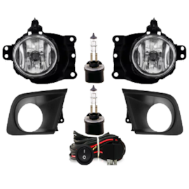 Kit Farol Milha ONIX PRISMA 2012 a 2016 Friso Cromado Com Lâmpada