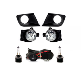 Kit Farol Milha ONIX PRISMA 2017 a 2020 Preto Com Lâmpada