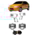 Kit Farol Milha PALIO 2001 a 2003 Cromado Chicote Botão Universal