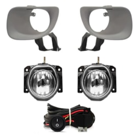Kit Farol Milha PALIO 2001 a 2003 Primer Chicote Botão Universal