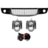 Kit Farol Milha PALIO 2010 a 2012 Friso Cromado Chicote Botão Universal