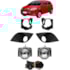 Kit Farol Milha PALIO 2012 a 2018 Cinza Chicote Botão Universal