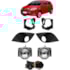 Kit Farol Milha Palio 2012 a 2018 Preto comLâmpada
