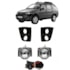 Kit Farol Milha PALIO ADVENTURE STRADA 2004 a 2008 Preto Chicote Botão Universal