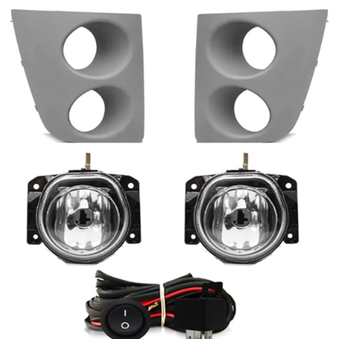 Kit Farol Milha PALIO ADVENTURE STRADA 2004 a 2008 Primer Chicote Botão Universal