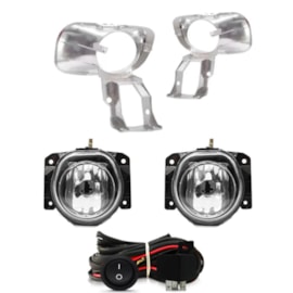 Kit Farol Milha Palio Siena Fire 01 A 11 Cromado C Chicote
