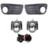 Kit Farol Milha PALIO WAY 2009 a 2014 Cinza Chicote Botão Universal