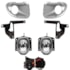 Kit Farol Milha PUNTO 2007 a 2012 PRATA Chicote Botão Universal