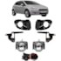 Kit Farol Milha PUNTO 2007 a 2012 Preto Chicote Botão UNIVeRSSAL