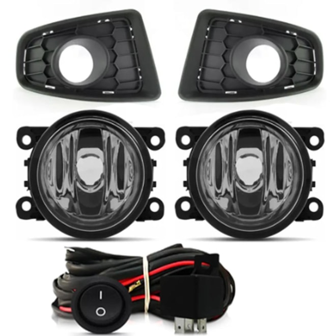 Kit Farol Milha SANdeRO 20122014 Chicote Botão Universal