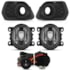 Kit Farol Milha SANDERO 2020 a 2024 Aro Preto Chicote Botão Universal