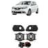 Kit Farol Milha SANDERO 2020 a 2024 Aro Preto Chicote Botão Universal
