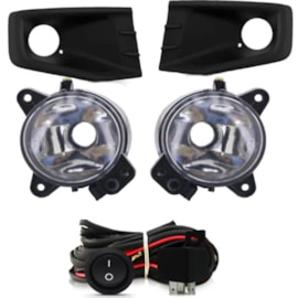 Kit Farol Milha Saveiro G6 2013 a 2016 Preto Sem Lâmpada Kit Farol Milha Saveiro G6 2013 a 2016 Preto Sem Lâmpada