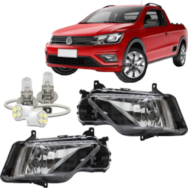 Kit Farol Milha SAVEIRO G7 2016 a 2019 Com Lâmpada