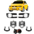 Kit Farol Milha STILO 2007 a 2011 Aro Cromado Chicote Botão Universal