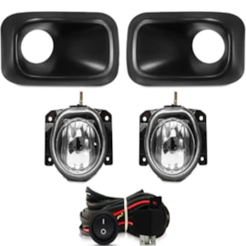 Kit Farol Milha UNO 2015 a 2017 Preto Com Lâmpada