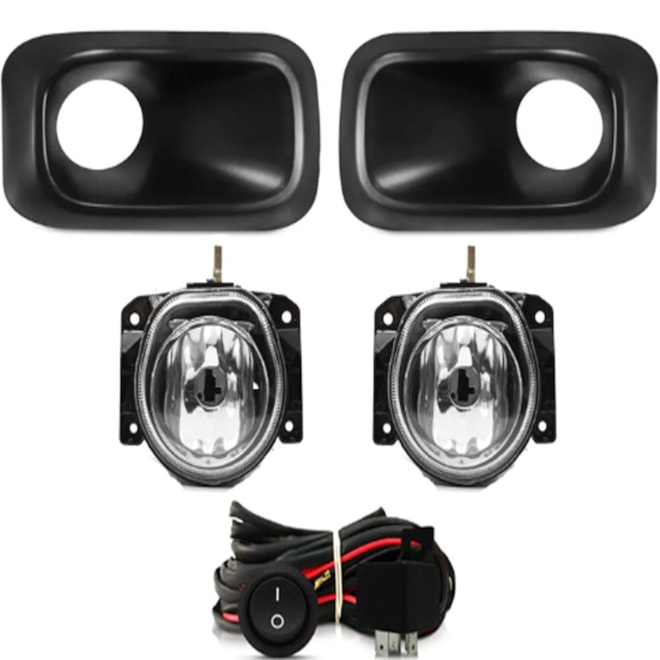 Kit Farol Milha UNO 2015 a 2017 Preto Com Lâmpada